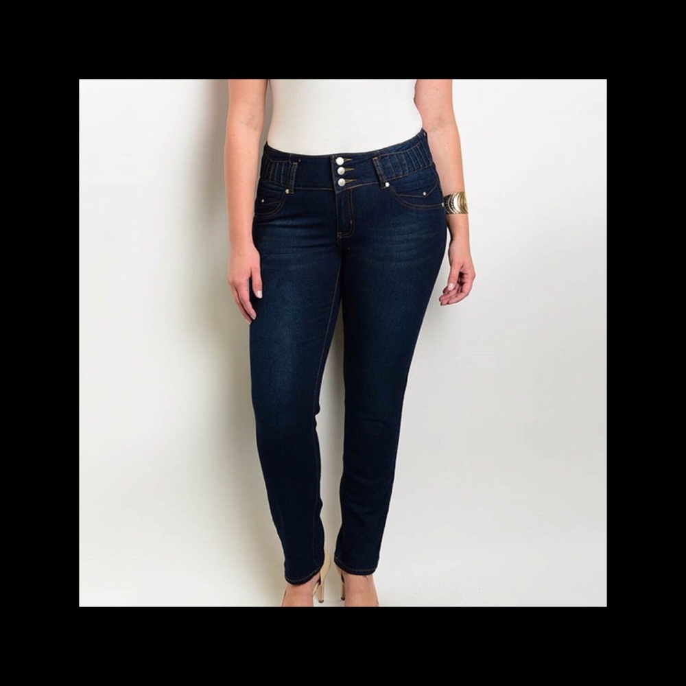 ➕ Dark Wash Denim Jeans - Picture 2 of 7